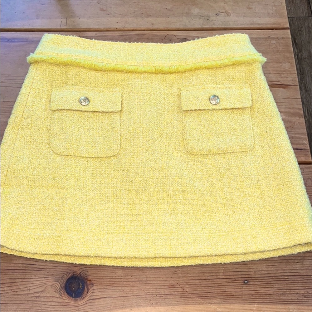 J. Crew Yellow Mini Skirt